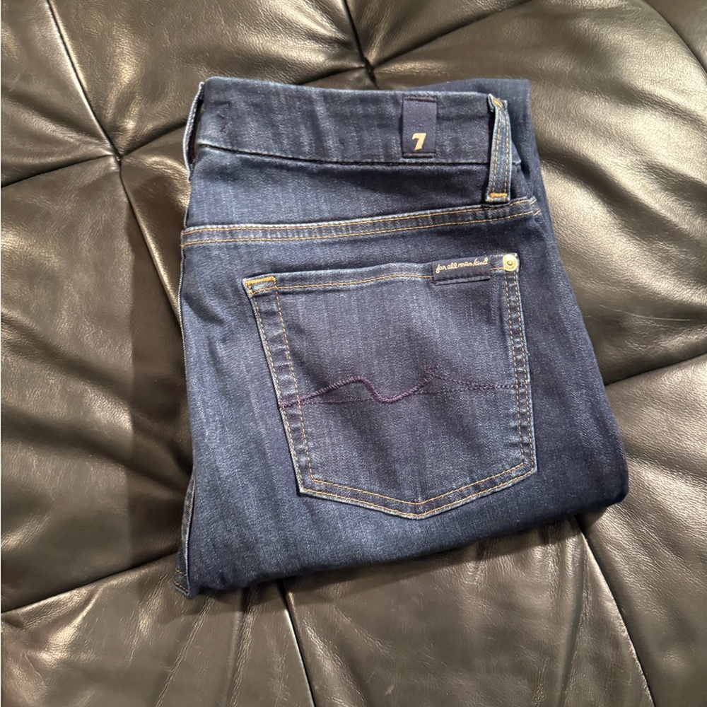 7 For All Mankind Women’s Kimmie B(air) Indigo Straight Leg Jeans size 29.